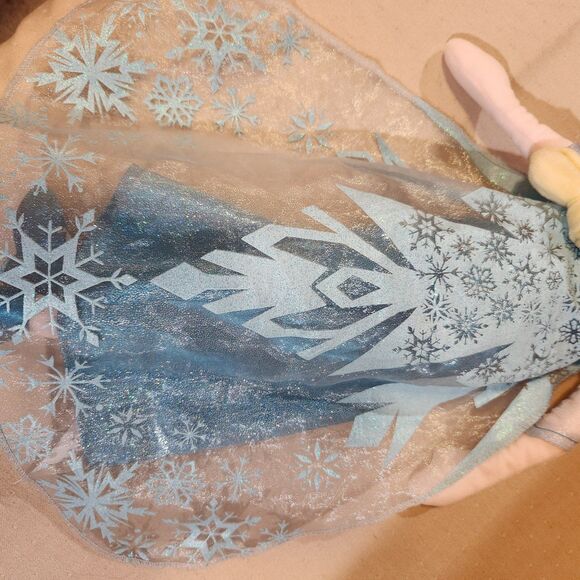 ELSA Doll Frozen 20" Plush Doll Snowflake Dress Disney - Picture 9 of 10